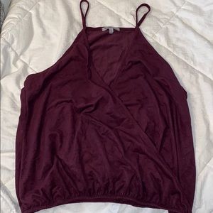 Maroon top